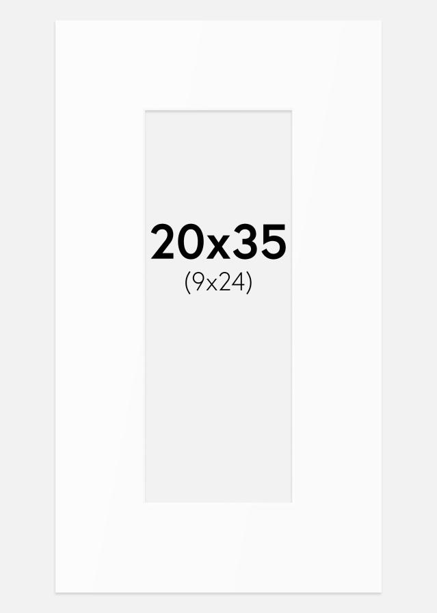 Паспарту Бял Стандарт (Бяло Ядро) 20x35 cm (9x24)