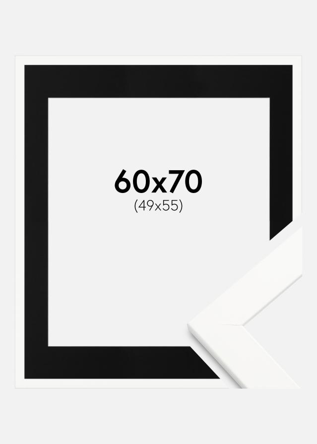 Рамка Trendline бяло 60x70 cm - Паспарту Черно 50x56 cm