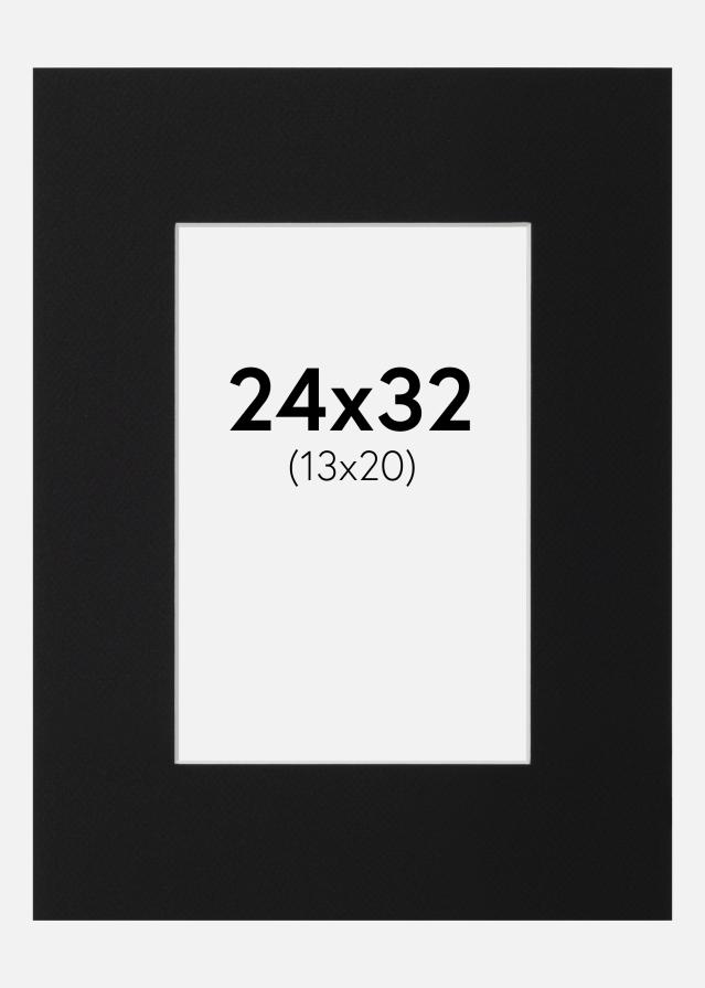 Паспарту Черен Стандарт (Бяло Ядро) 24x32 cm (13x20)