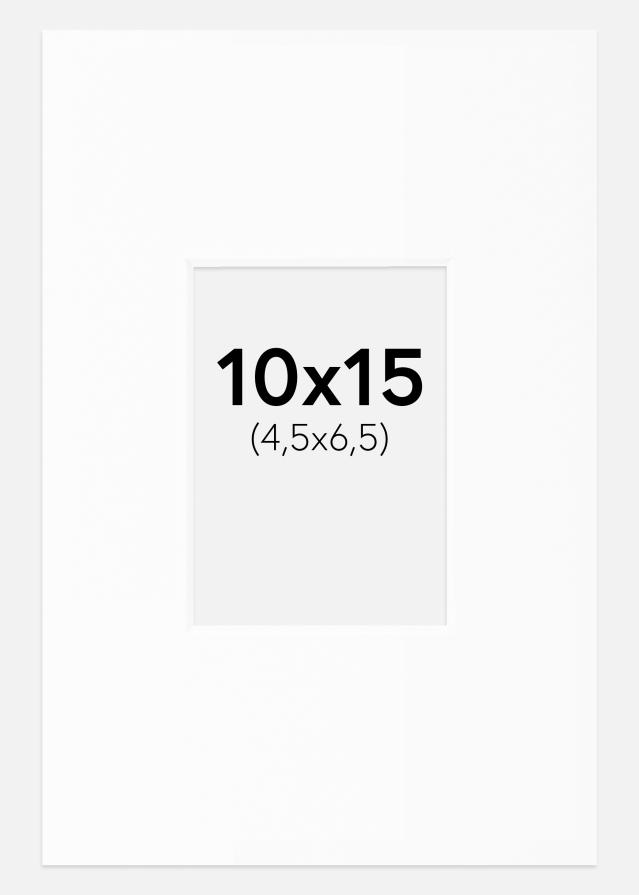 Паспарту бяло Стандартен Бяло ядро 10x15 cm (4,5x6,5)