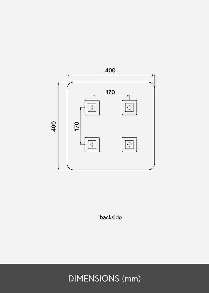 KAILA Огледало Square Rose Gold 40x40 cm