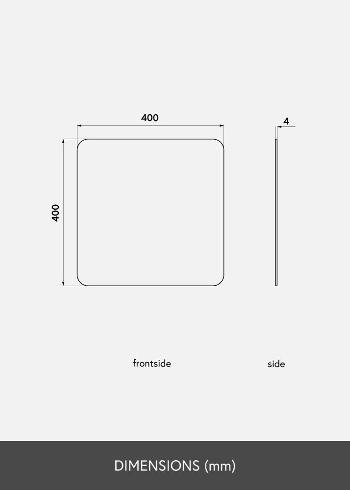 KAILA Огледало Square Rose Gold 40x40 cm