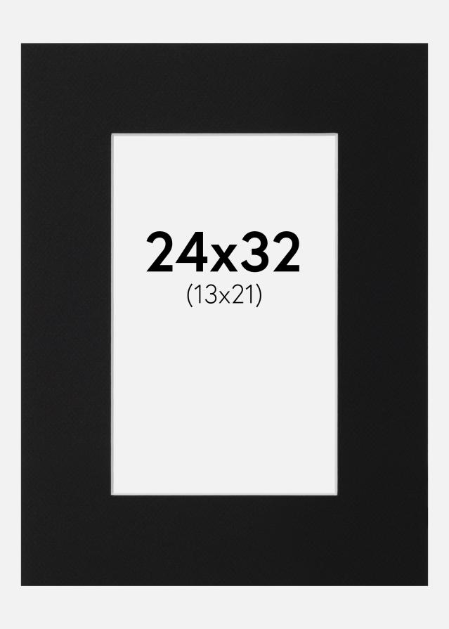 Паспарту Черен Стандарт (Бяло Ядро) 24x32 cm (13x21)