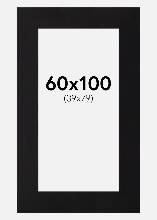 Паспарту Черно Стандартен Бяло ядро 60x100 cm (39x79)