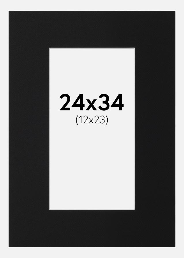 Паспарту Черен Стандарт (Бяло Ядро) 24x34 cm (12x23)