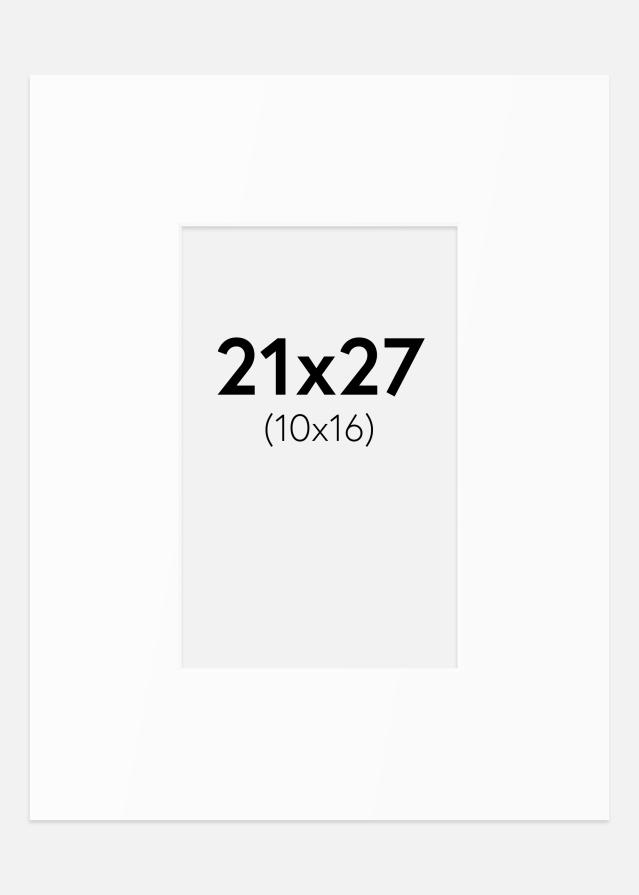 Паспарту Бял Стандарт (Бяло Ядро) 21x27 cm (10x16)