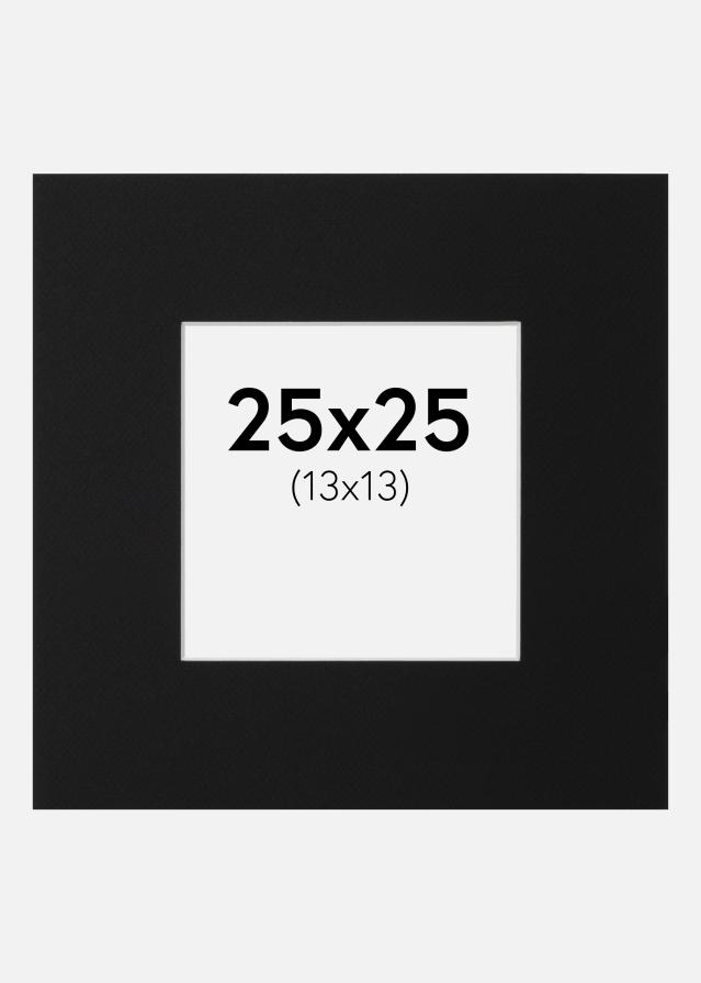 Паспарту Черен Стандарт (Бяло Ядро) 25x25 cm (13x13)