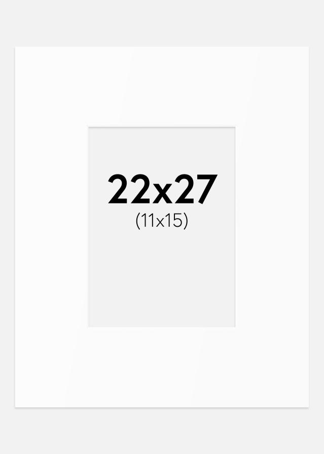 Паспарту Бял Стандарт (Бяло Ядро) 22x27 cm (11x15)