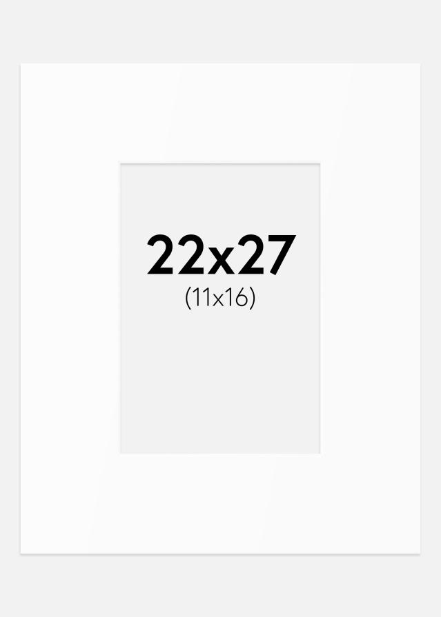 Паспарту Бял Стандарт (Бяло Ядро) 22x27 cm (11x16)