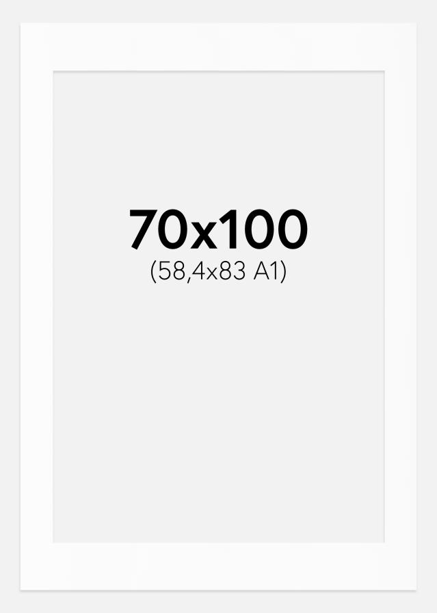 Паспарту бяло Стандартен Бяло ядро 70x100 cm (58,4x83 - A1)