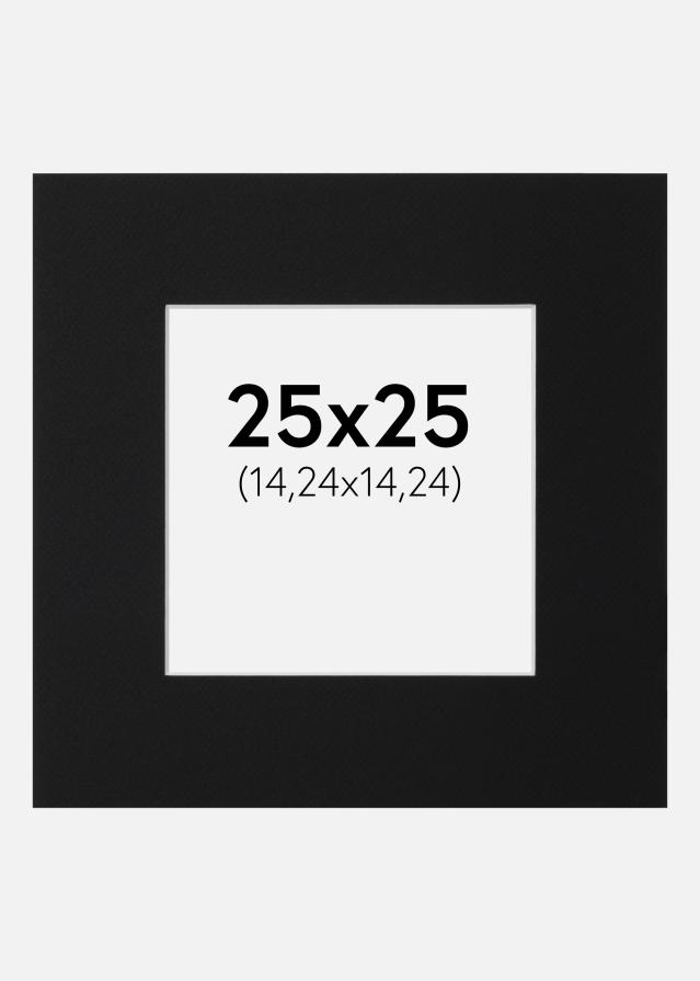 Паспарту Черен Стандарт (Бяло Ядро) 25x25 cm (14,24x14,24)