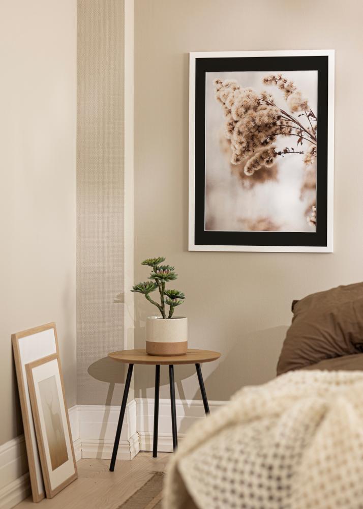 Рамка White Wood 50x100 cm - Паспарту Черно 30x80 cm