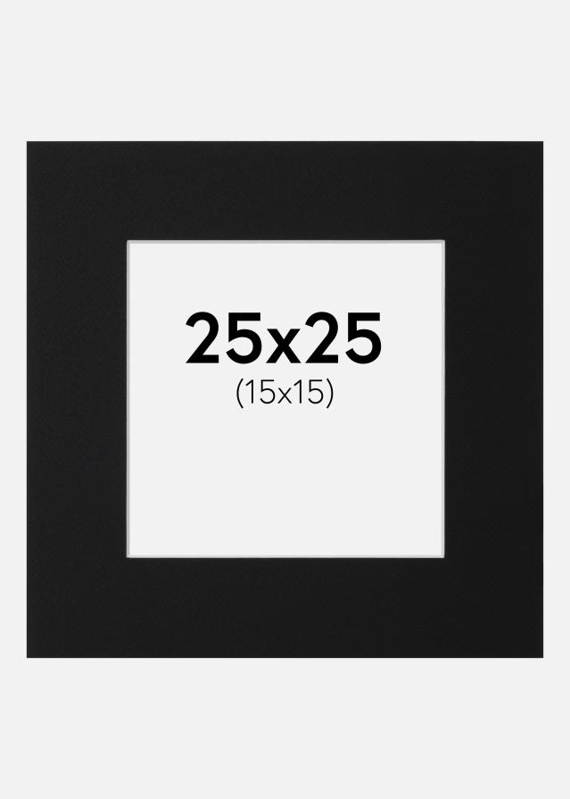 Паспарту Черен Стандарт (Бяло Ядро) 25x25 cm (15x15)