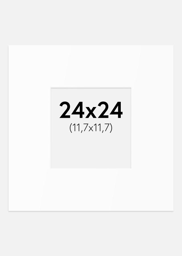 Паспарту Бял Стандарт (Бяло Ядро) 24x24 cm (11,7x11,7)