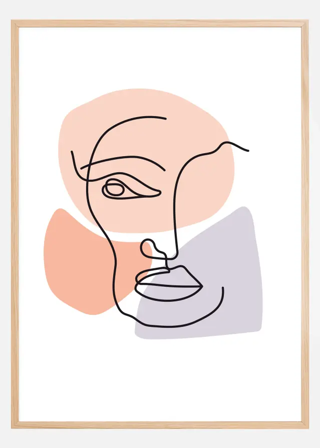 Abstract Face Multi Постер