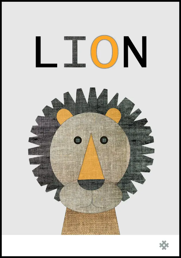 Fabric lion Постер