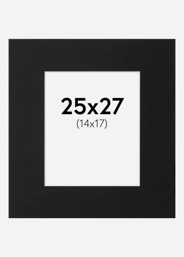 Паспарту Черен Стандарт (Бяло Ядро) 25x27 cm (14x17)