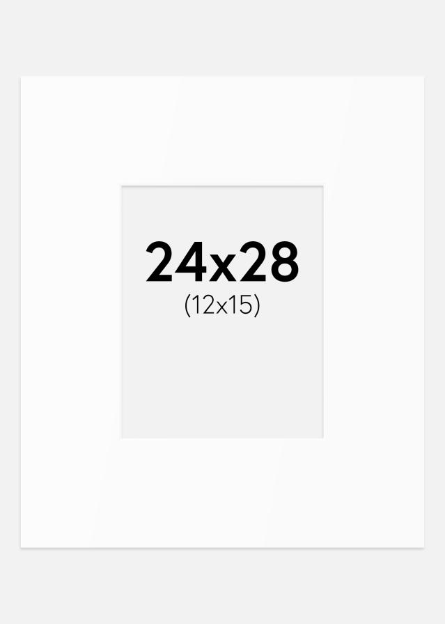 Паспарту Бял Стандарт (Бяло Ядро) 24x28 cm (12x15)