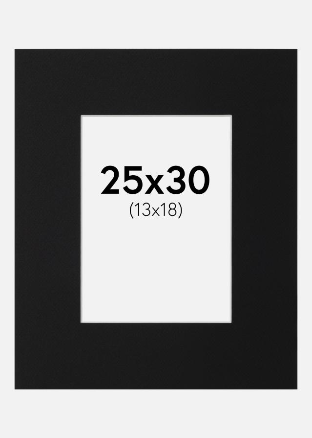 Паспарту Черен Стандарт (Бяло Ядро) 25x30 cm (13x18)