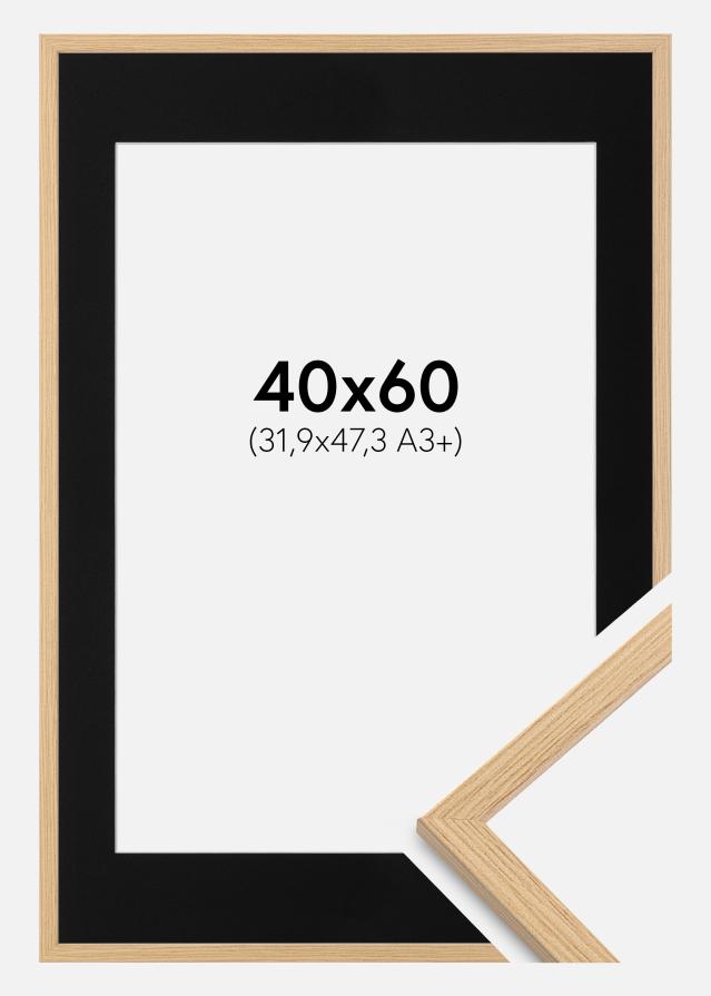 Рамка Galant Дъб 40x60 cm - Паспарту Черно 32,9x48,3 cm (A3+)