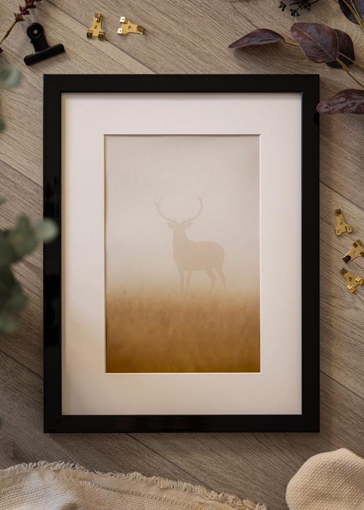 Рамка Uppsala Черно Силен гланц - произволен размер