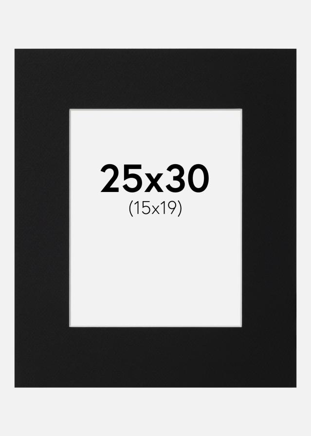 Паспарту Черен Стандарт (Бяло Ядро) 25x30 cm (15x19)