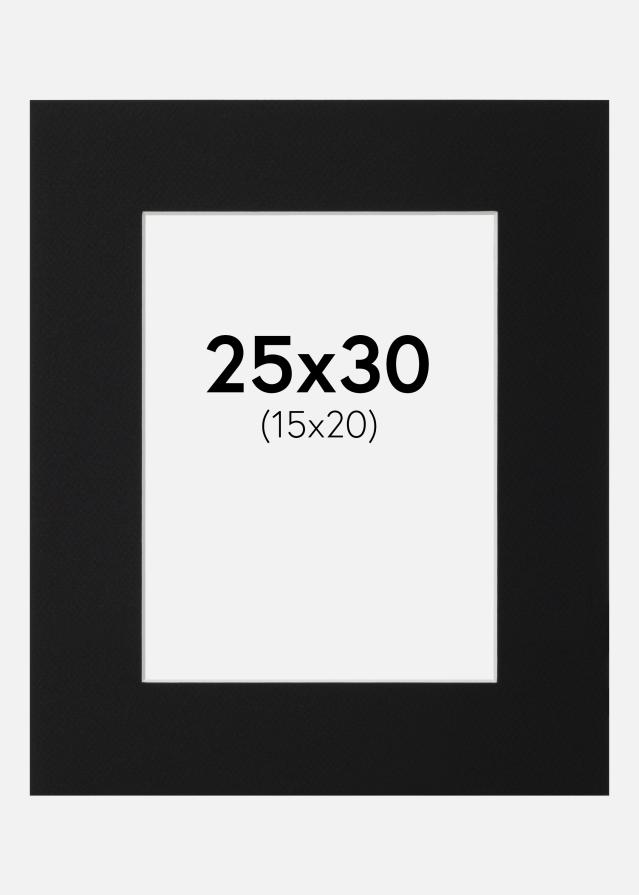 Паспарту Черен Стандарт (Бяло Ядро) 25x30 cm (15x20)