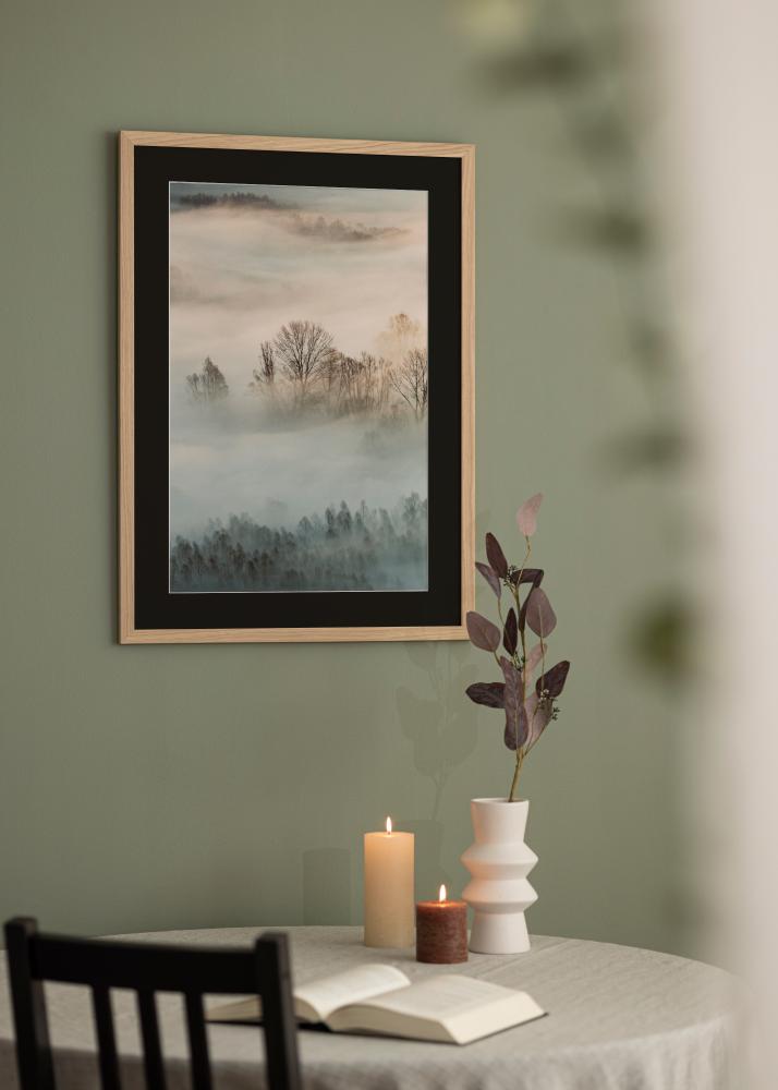 Рамка Oak Wood 45x60 cm - Паспарту Черно 35x50 cm