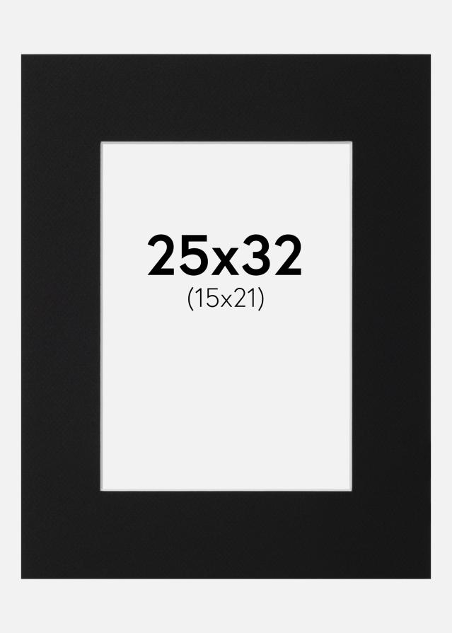 Паспарту Черен Стандарт (Бяло Ядро) 25x32 cm (15x21)