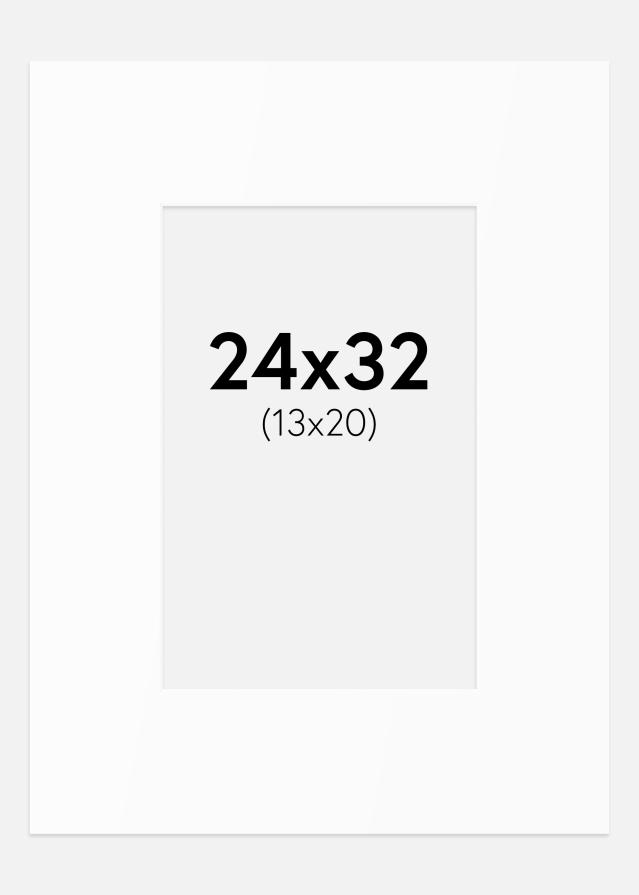 Паспарту Бял Стандарт (Бяло Ядро) 24x32 cm (13x20)