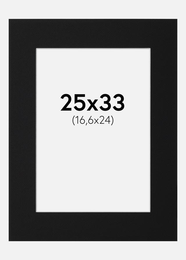 Паспарту Черен Стандарт (Бяло Ядро) 25x33 cm (16,6x24)