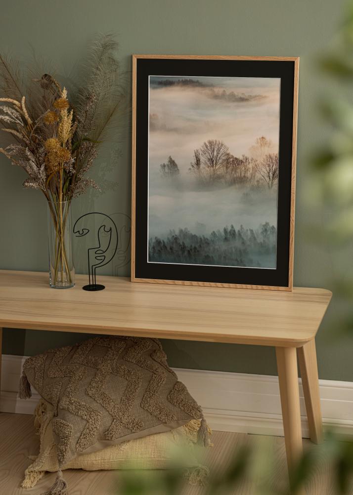 Рамка Oslo Дъб 30x40 cm - Паспарту Черно 18x27 cm