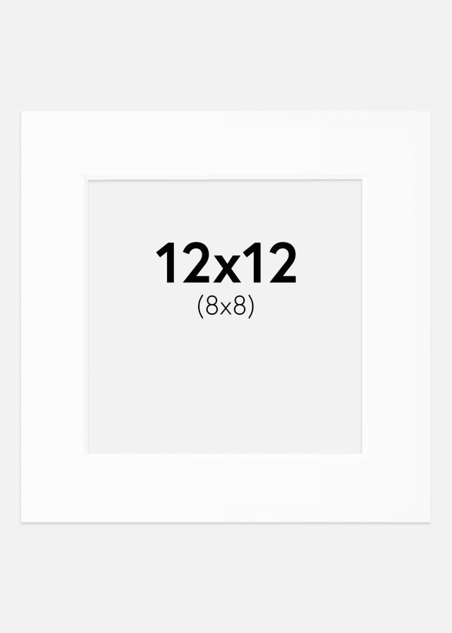 Паспарту бяло Стандартен Бяло ядро 12x12 cm (8x8)