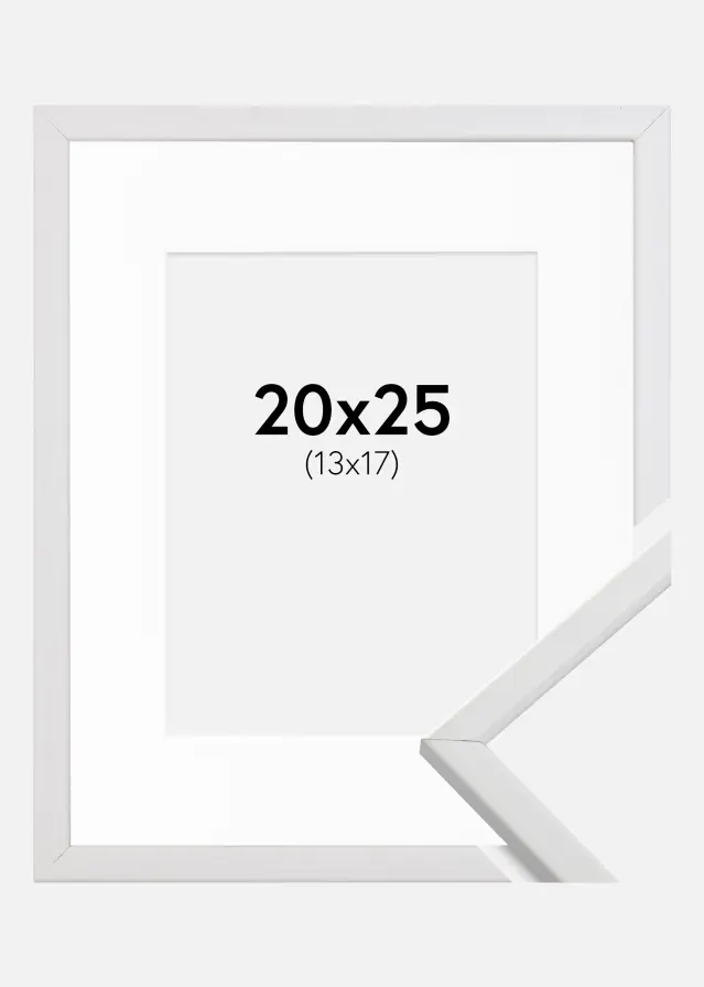 Рамка Galant бяло 20x25 cm - Паспарту бяло 14x18 cm