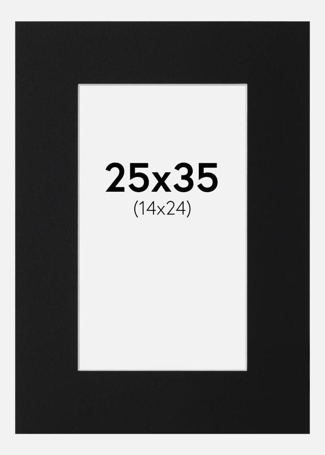 Паспарту Черен Стандарт (Бяло Ядро) 25x35 cm (14x24)