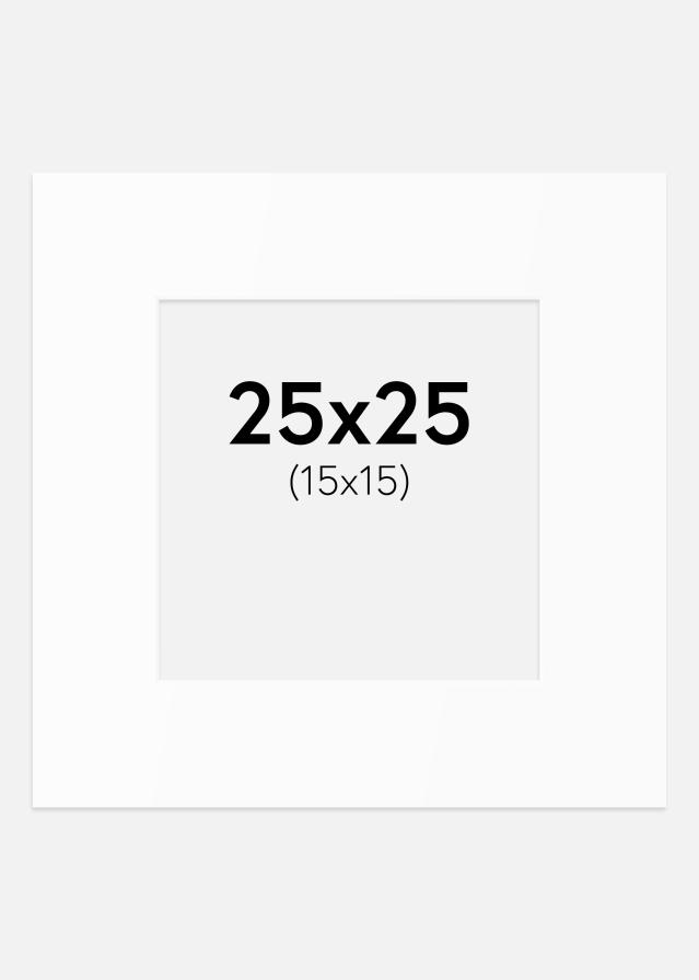 Паспарту Бял Стандарт (Бяло Ядро) 25x25 cm (15x15)