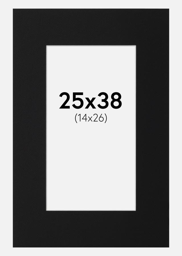 Паспарту Черен Стандарт (Бяло Ядро) 25x38 cm (14x26)