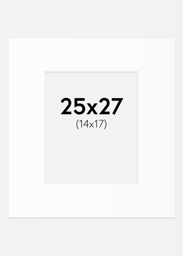 Паспарту Бял Стандарт (Бяло Ядро) 25x27 cm (14x17)