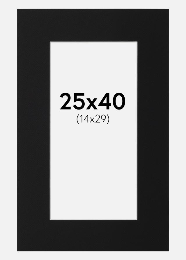 Паспарту Черен Стандарт (Бяло Ядро) 25x40 cm (14x29)