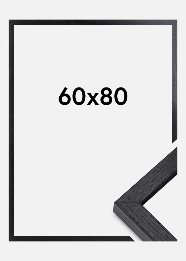 BGA Дълбока рамка Акрилно стъкло Черно 60x80 cm