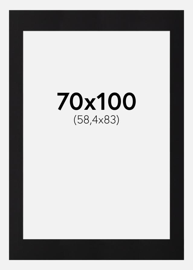 Паспарту Черно Стандартен Бяло ядро 70x100 cm (58,4x83 - A1)