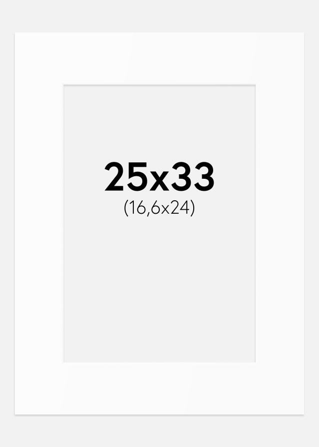 Паспарту Бял Стандарт (Бяло Ядро) 25x33 cm (16,6x24)