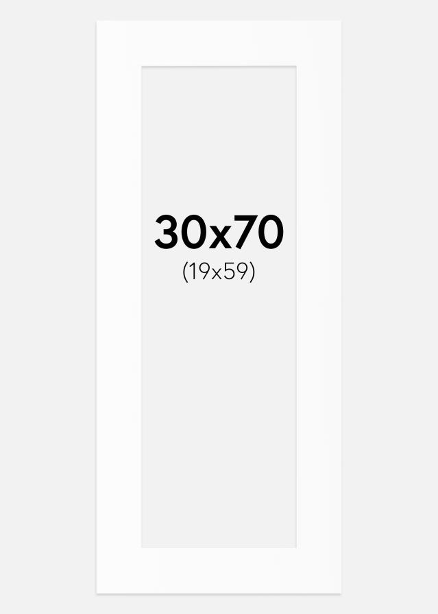 Паспарту бяло Стандартен Бяло ядро 30x70 cm (19x59)