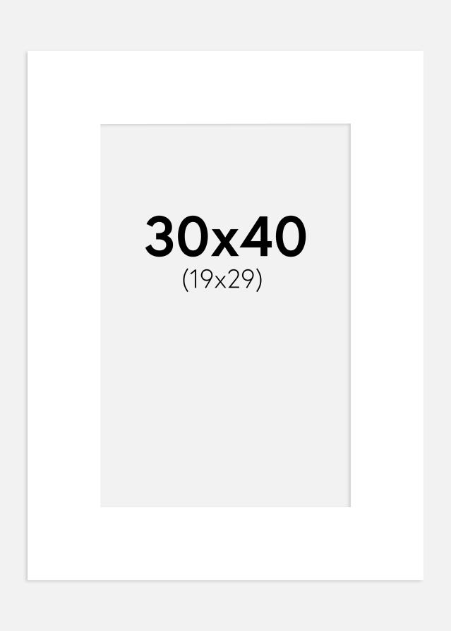 Паспарту Тебеширено бял 30x40 cm (19x29 cm)