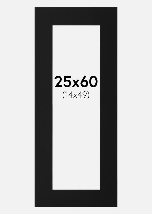 Паспарту Черен Стандарт (Бяло Ядро) 25x60 cm (14x49)