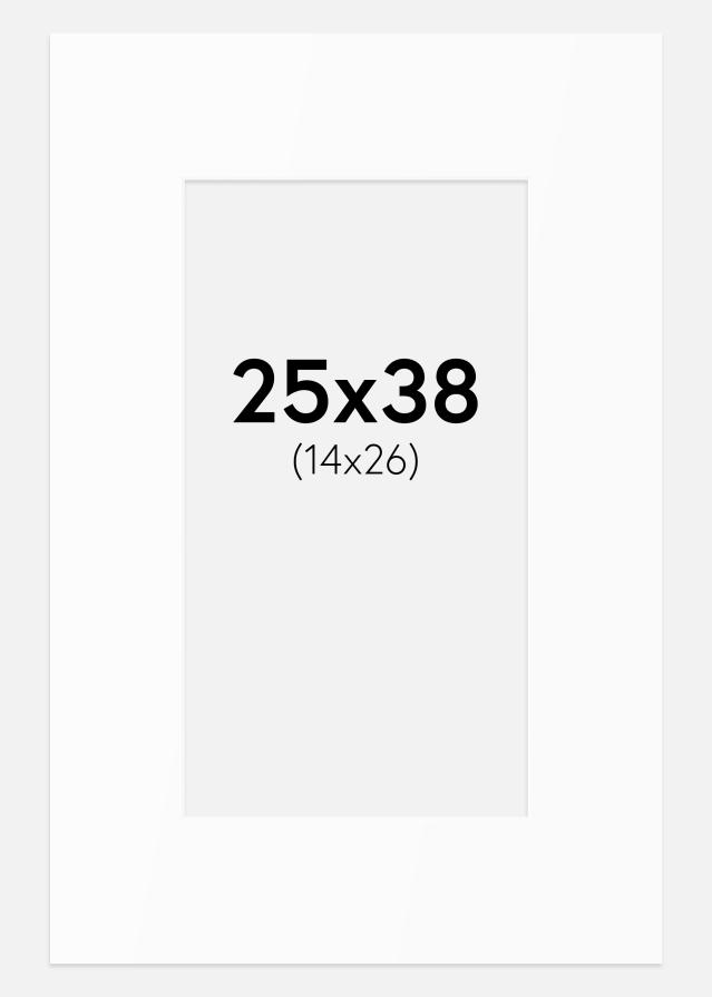 Паспарту Бял Стандарт (Бяло Ядро) 25x38 cm (14x26)