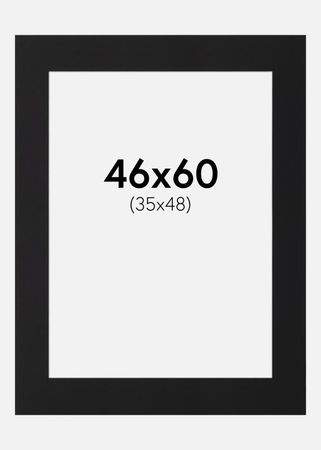 Паспарту Черен Стандарт (Бяло Ядро) 46x60 cm (35x48)