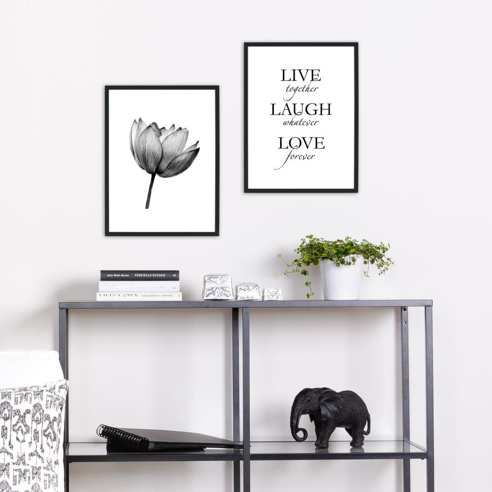 Live, laugh, love - Черно Постер