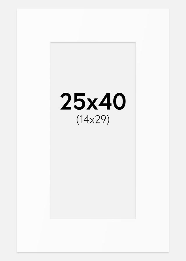 Паспарту Бял Стандарт (Бяло Ядро) 25x40 cm (14x29)