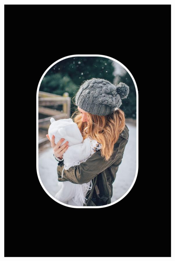 Паспарту Черно Заоблени ъгли 10x15 cm (6x9 cm)